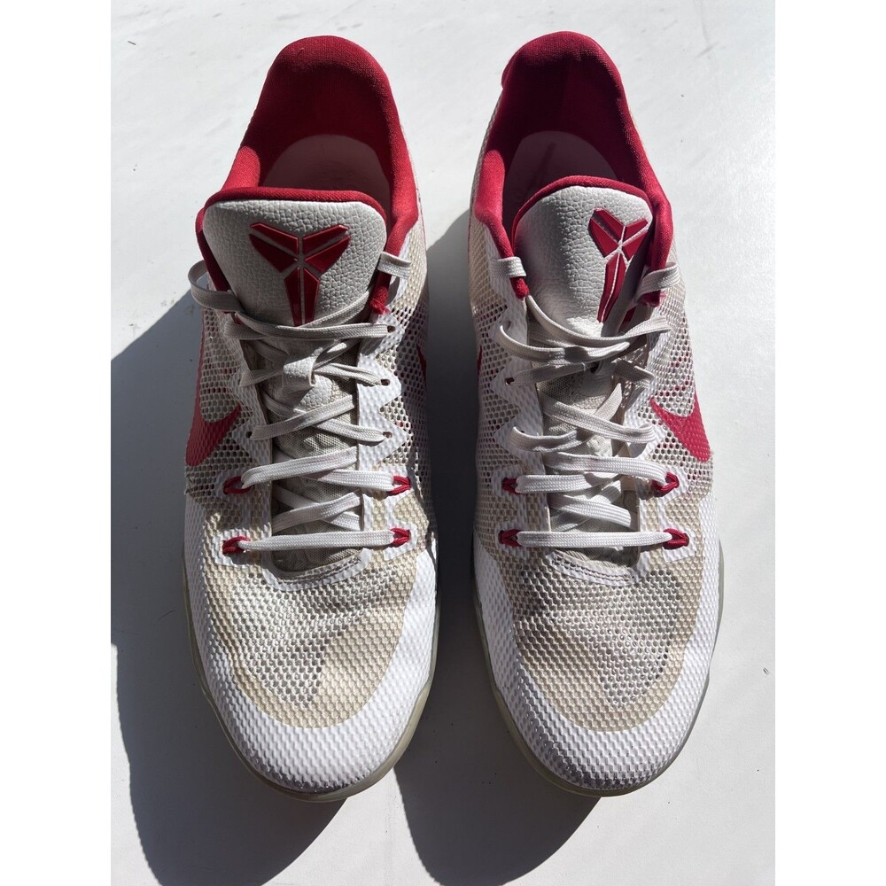 NIKE KOBE 11 TB Shoes - White/ Gym Red Rare Color-Way - Men's Size 16